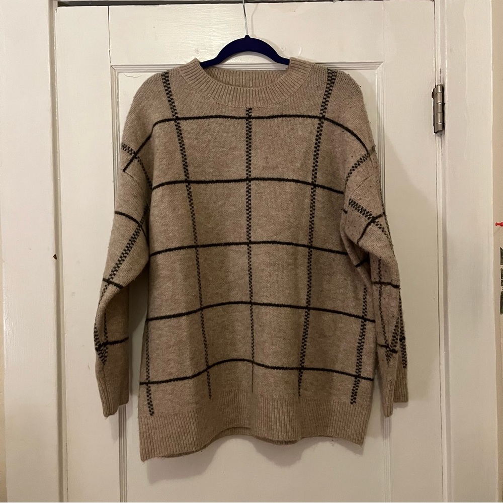 checkered sweater